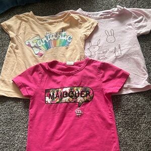 Gymboree Pink and Beige Kids T-Shirts Set